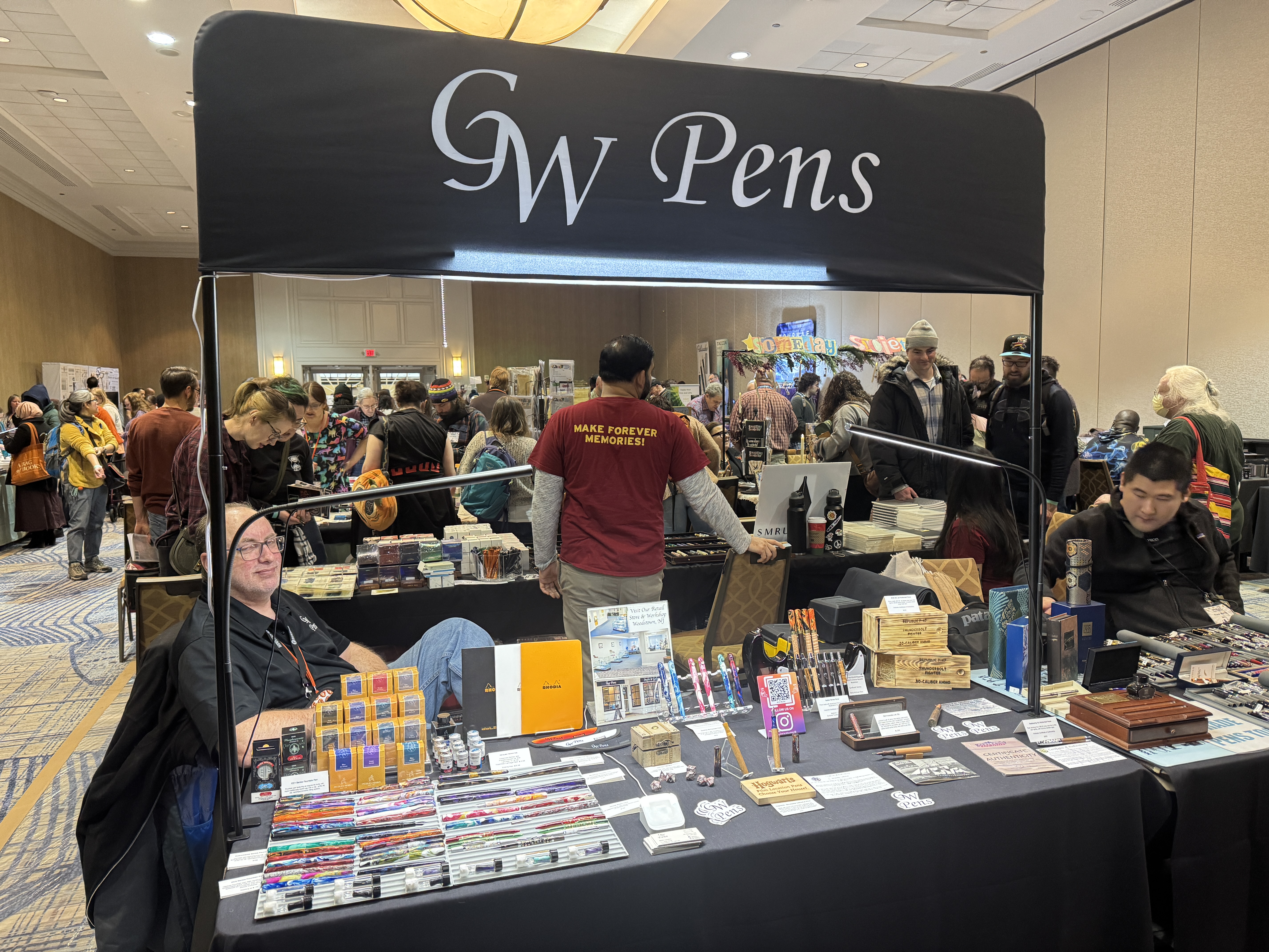 GW Pens table setup at the Philly Pen Show